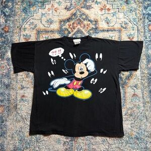 Vintage Disney Mickey Mouse Eyes T-shirt Size XL